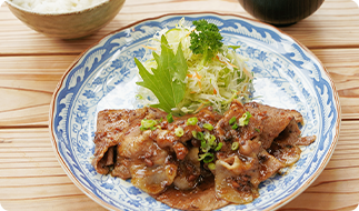 ふき味噌豚定食